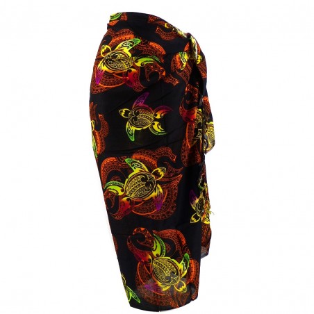 Paréo enfant orange tortue tatouage