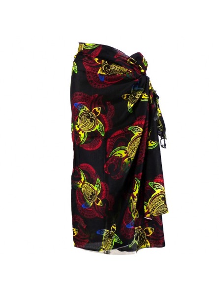 Paréo enfant rouge tortue tatouage