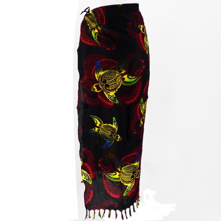 Paréo enfant rouge tortue tatouage