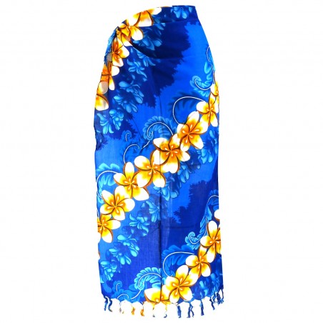 Paréo bleu frise tipanié Color