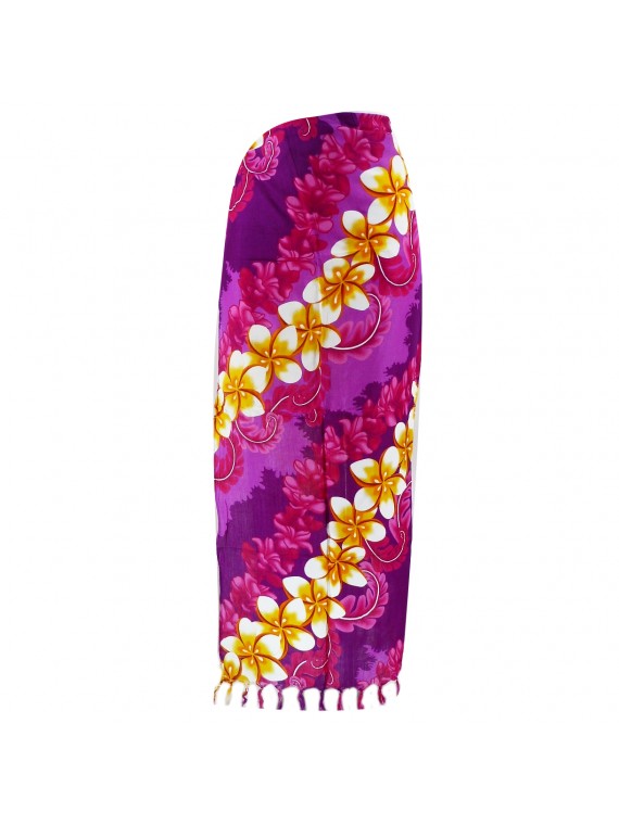 Paréo violet frise tipanié Color