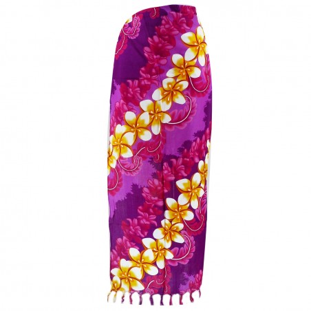 Paréo violet frise tipanié Color