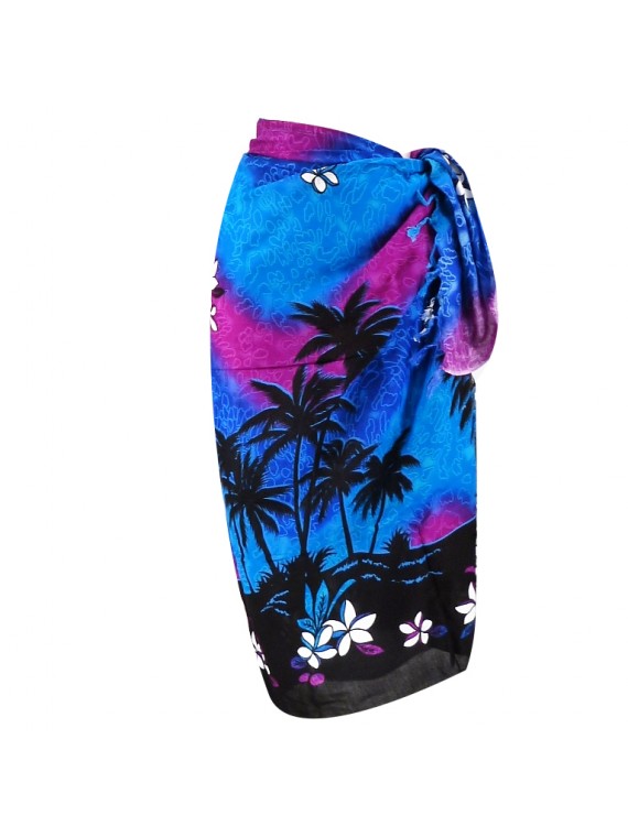 Paréo Dark honolulu bleu et violet