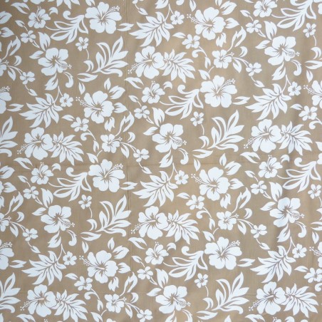 Tissu Crème Tatouage Polynésien 100% coton