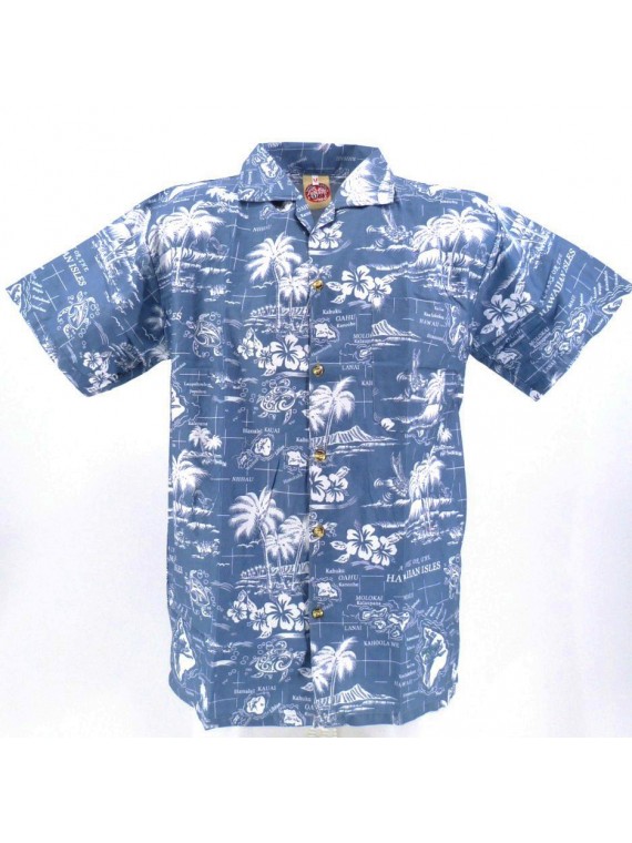 Chemise hawaïenne gris Hawaiian