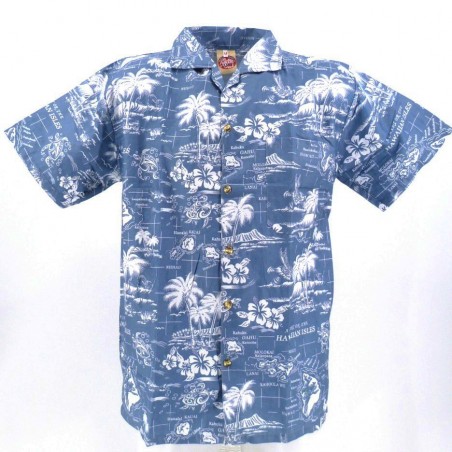 Chemise hawaïenne gris Hawaiian