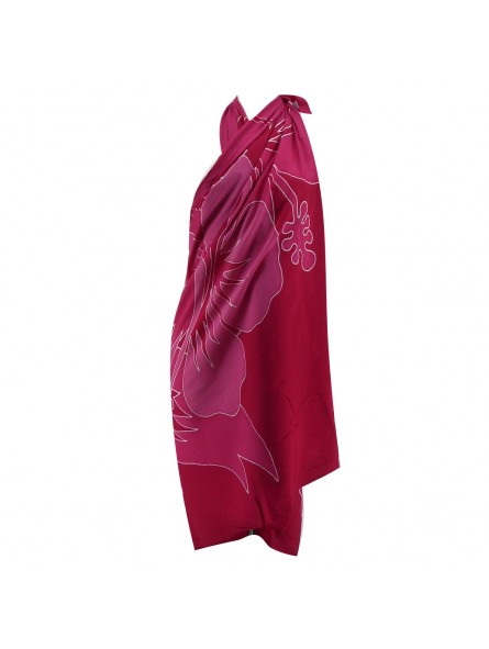 Paréo hibiscus rose foncé