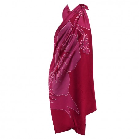 Paréo hibiscus rose foncé