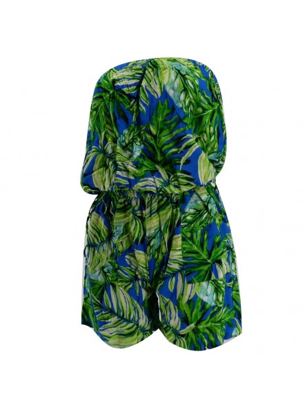 Combi-short bleu Bustier Huahiné