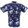 Chemise hawaïenne bleu marine Hawaiian