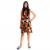 robe enfant couleur Noire motifs fleurs hibiscus