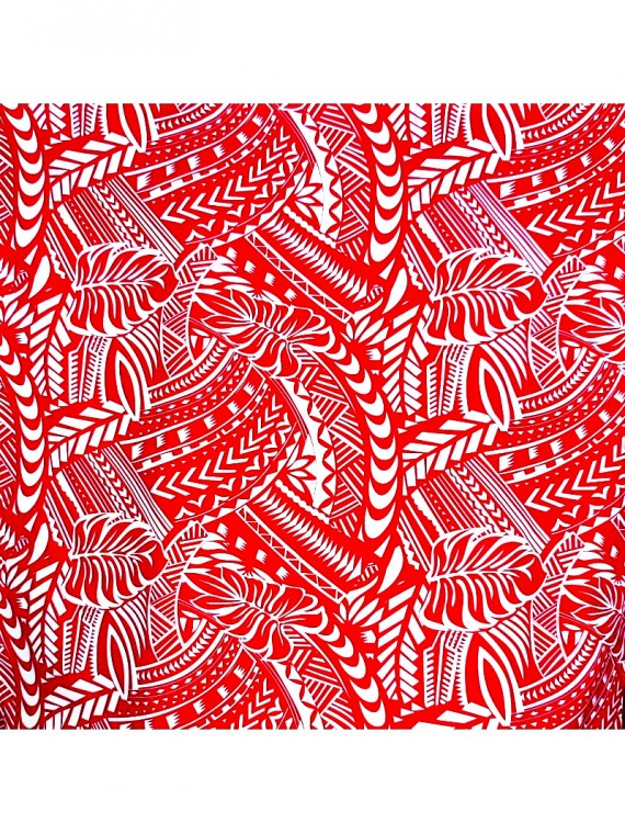 tissu rouge et blanc Tatouage Polynésien
