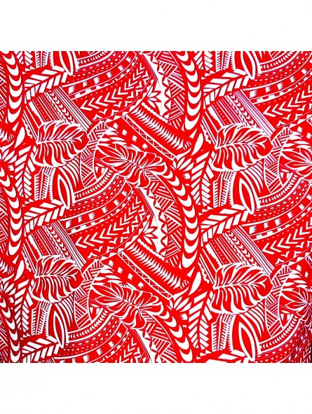 tissu rouge et blanc Tatouage Polynésien