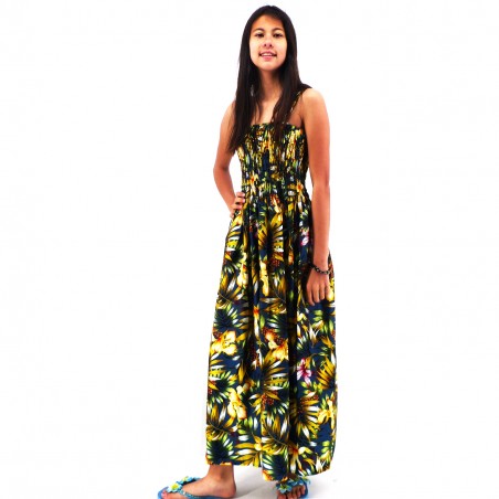 Robe d'été gris pétrole Fa'a