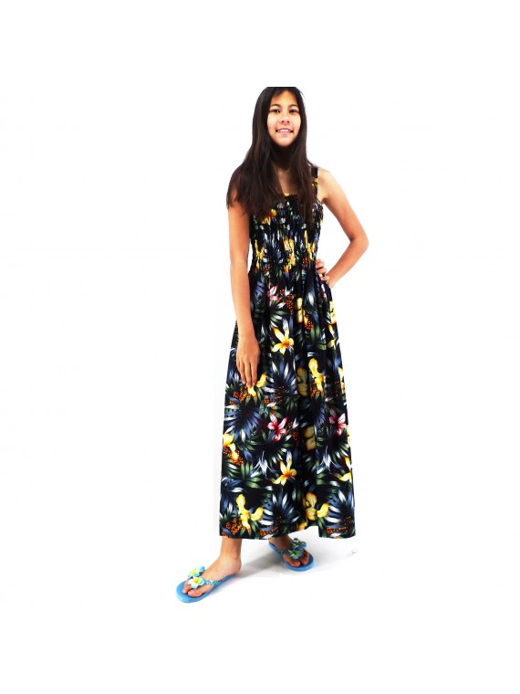 Robe d'été noire Fa'a