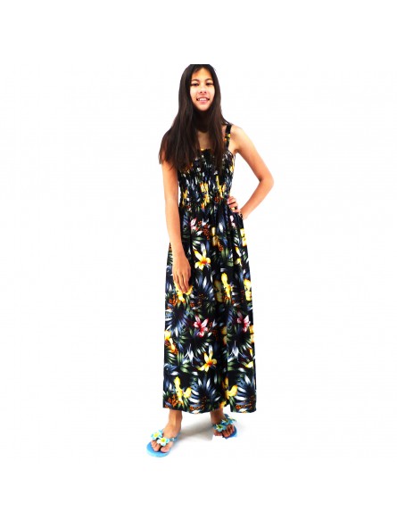 Robe d'été noire Fa'a