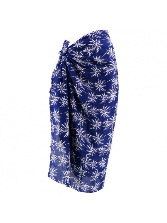Paréo enfant bleu marine palmeraie