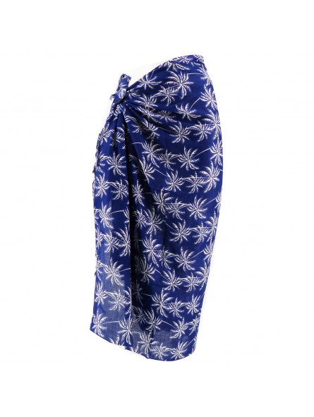 Paréo enfant bleu marine palmeraie
