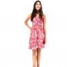 robe enfant couleur rouge et blanc motifs tatouage polynesien