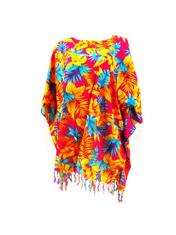 Tunique Femme couelur rose et or motifs fleurs