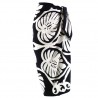 Paréo noir et blanc feuille de Uru