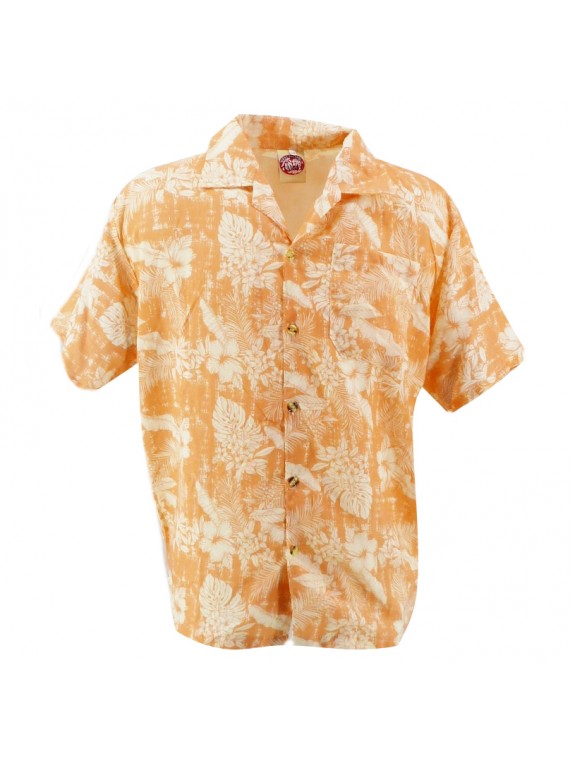 Chemise Hawaïenne saumon pastel Heinui