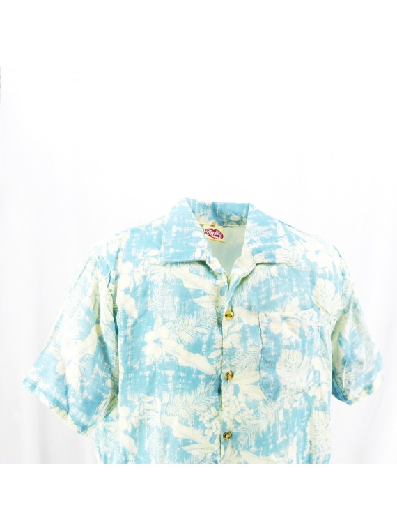 Chemise Hawaïenne turquoise pastel Heinui