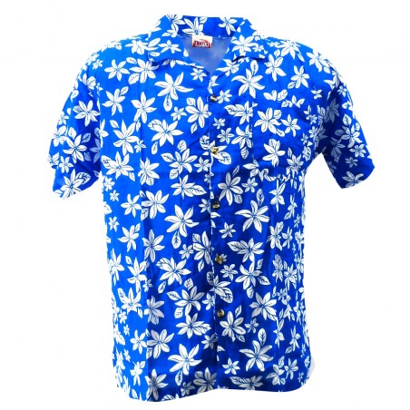 Chemise Hawaïenne bleu petite tiaré