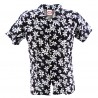 Chemise Hawaïenne Garçon petite tiaré noir
