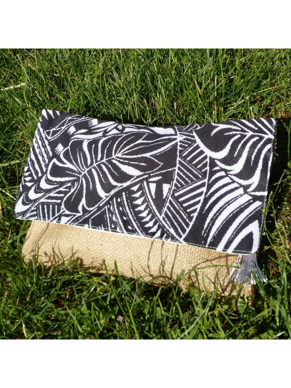 pochette femme à main avec imprimé tatouage maori
