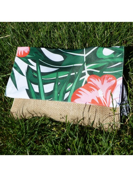 pochette femme à main avec imprimé tatouage maori
