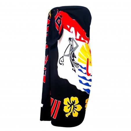 Paréo Noir Tahiti et ses Îles