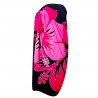 Paréo Noir et rose gros hibiscus