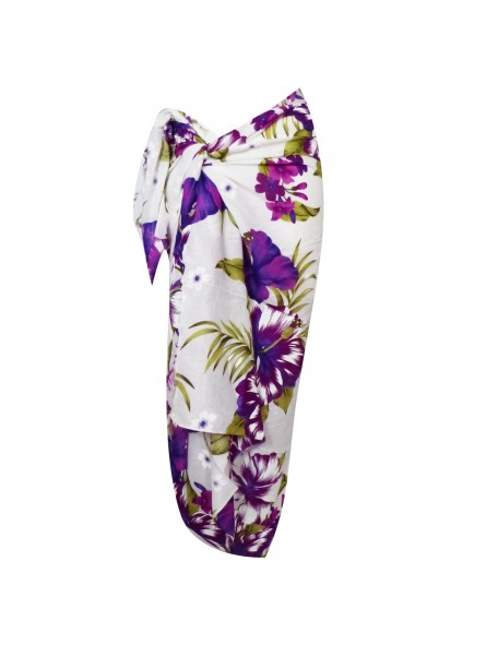 Paréo blanc et violet PaoPao