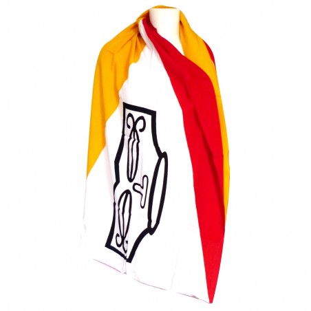 Mini paréo Rouge Drapeau de Îles Marquises