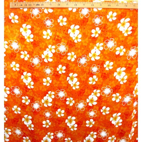 Tissu orange petite frangipane