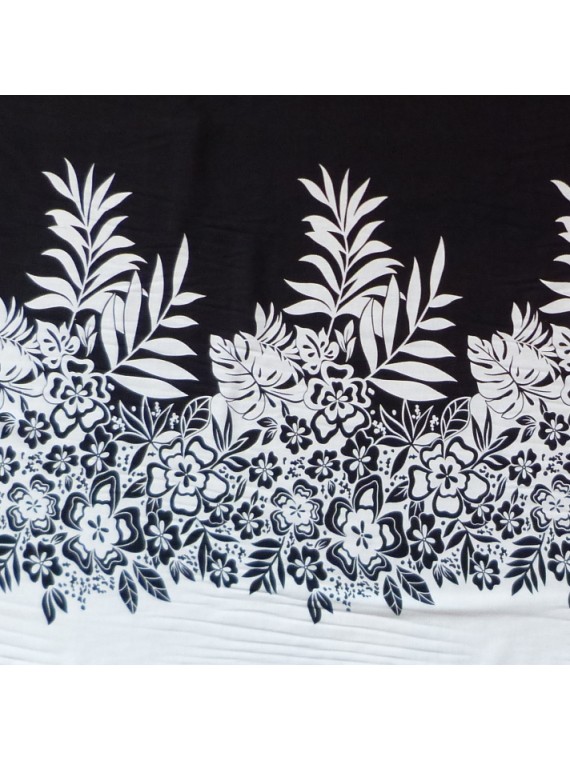 Tissu Noir Rurutu 100% viscose