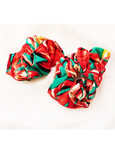 chouchou rouge et vert