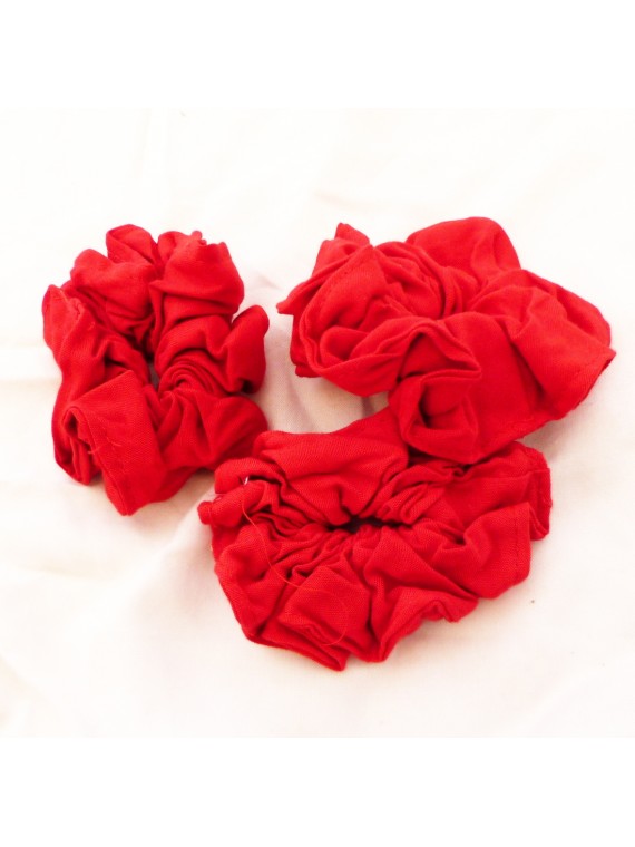 chouchou rouge vif uni