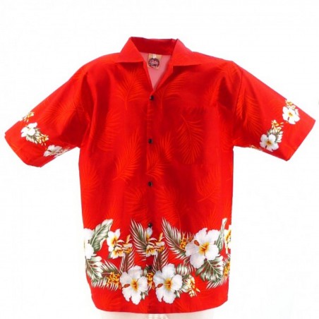 Chemise hawaïenne Frise Hibiscus