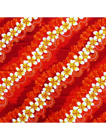 Tissu Rouge Couleur Tropique 100% viscose