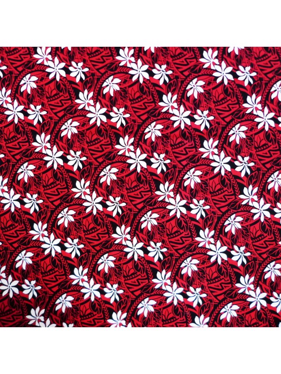 Tissu noir et rouge tiaré tatouage