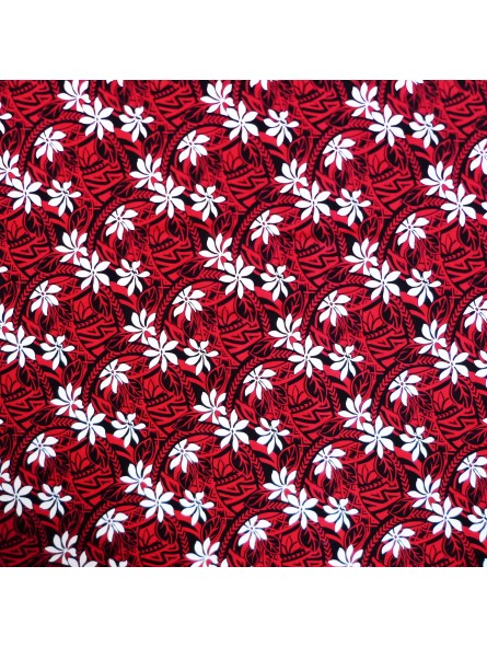 Tissu noir et rouge tiaré tatouage