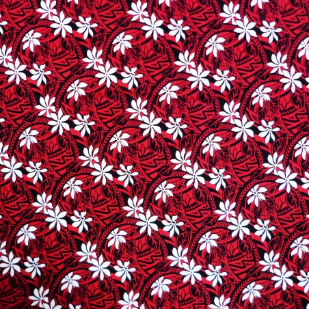 Tissu noir et rouge tiaré tatouage