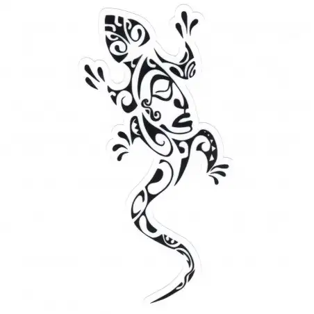 Autocollant Tatouage Margouillat noir