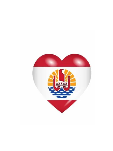 Autocollant Coeur de Tahiti