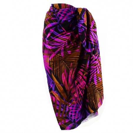 Paréo violet et fushia leaf