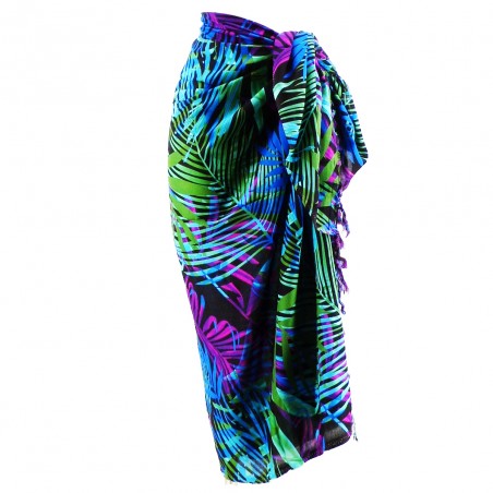 Paréo vert, bleu violet leaf