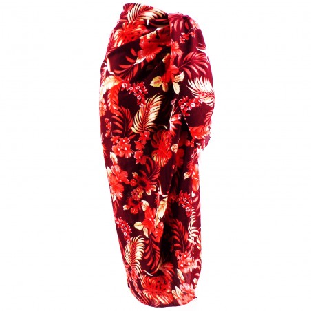 Paréo noir et rouge Keaoi