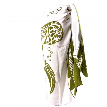 Paréo vert très grosse tortue